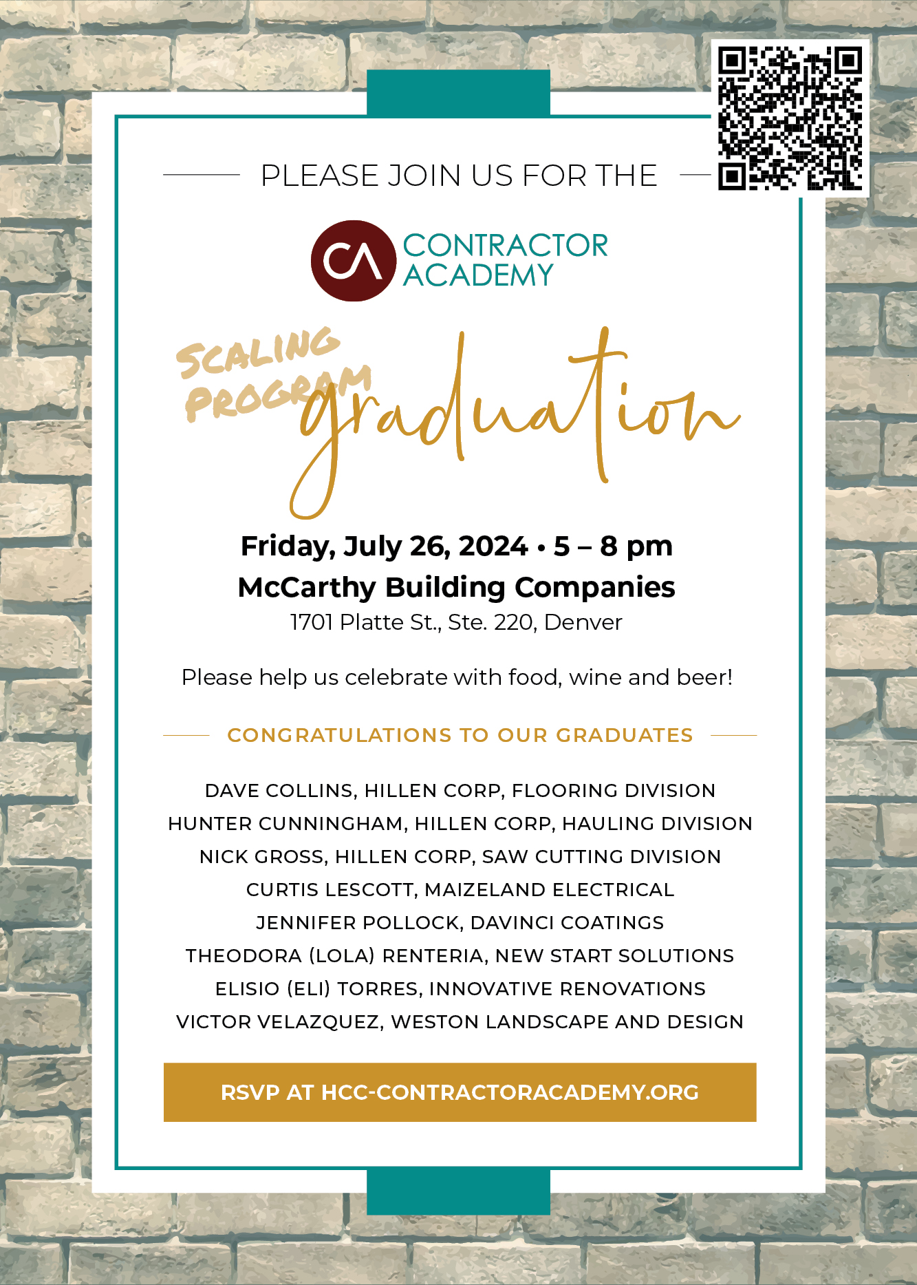 2024 Scaling Graduation HCC Contractor Academy